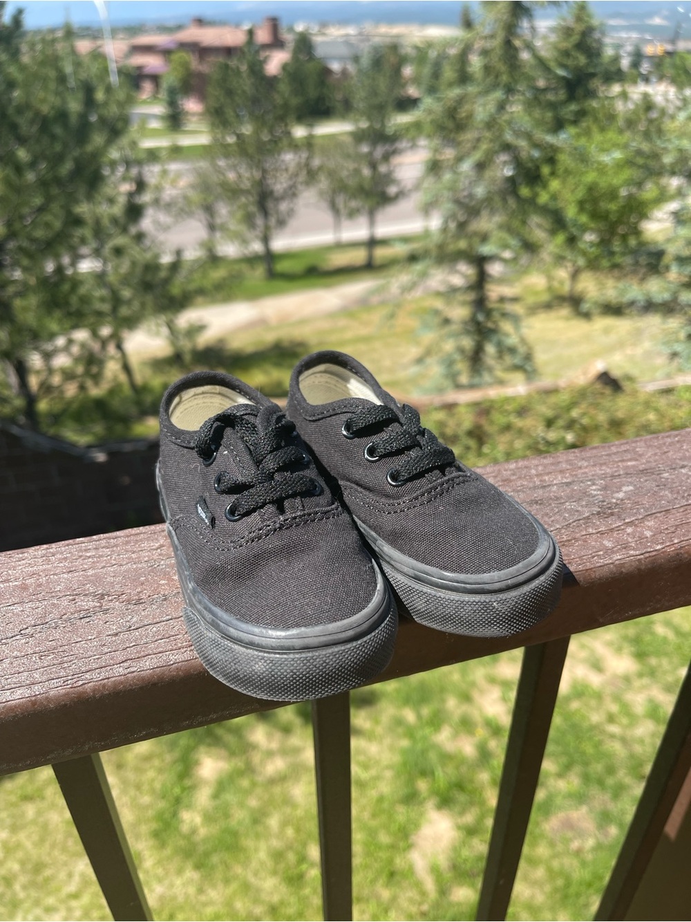 Vans Toddler Canvas Shoes Black Size 5.0